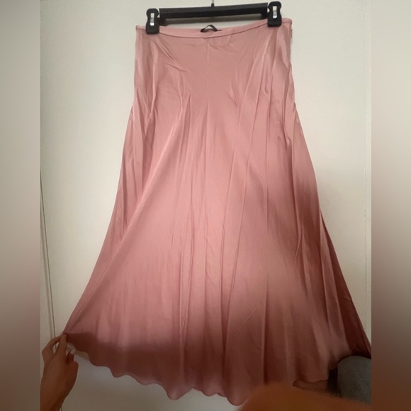 Scotch & Soda Silk midi skirt baby pink - Picture 2 of 8